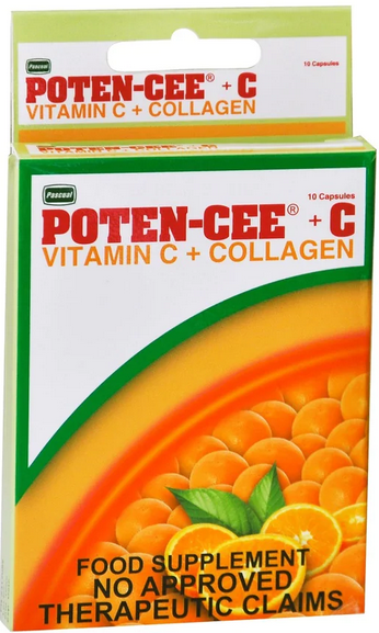 POTEN-CEE + C Vit. C / Collagen Food Supplement Capsule 10's price in the  Philippines | MedsGo Pharmacy